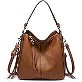 Realer Hobo Crossbody Bags for Women Designer Faux Leather Hobo Handbags Retro Large Size Shoulder Bag Bucket Purse