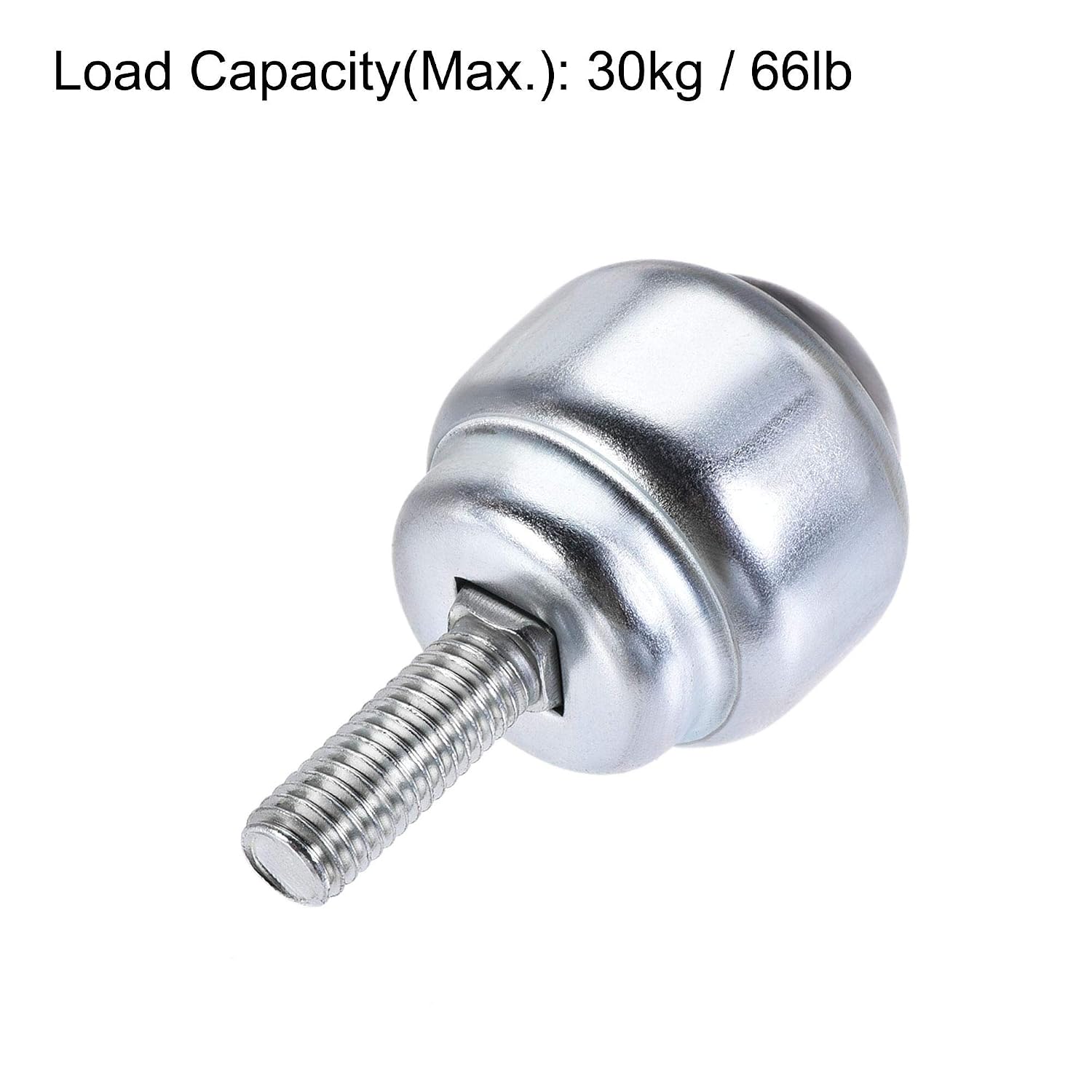 sourcing map Ball Transfer Bearing Unit 24mm 66Lbs Carbon Steel Bolt-fixing Type for Transmission Pack of 4 - Image 4