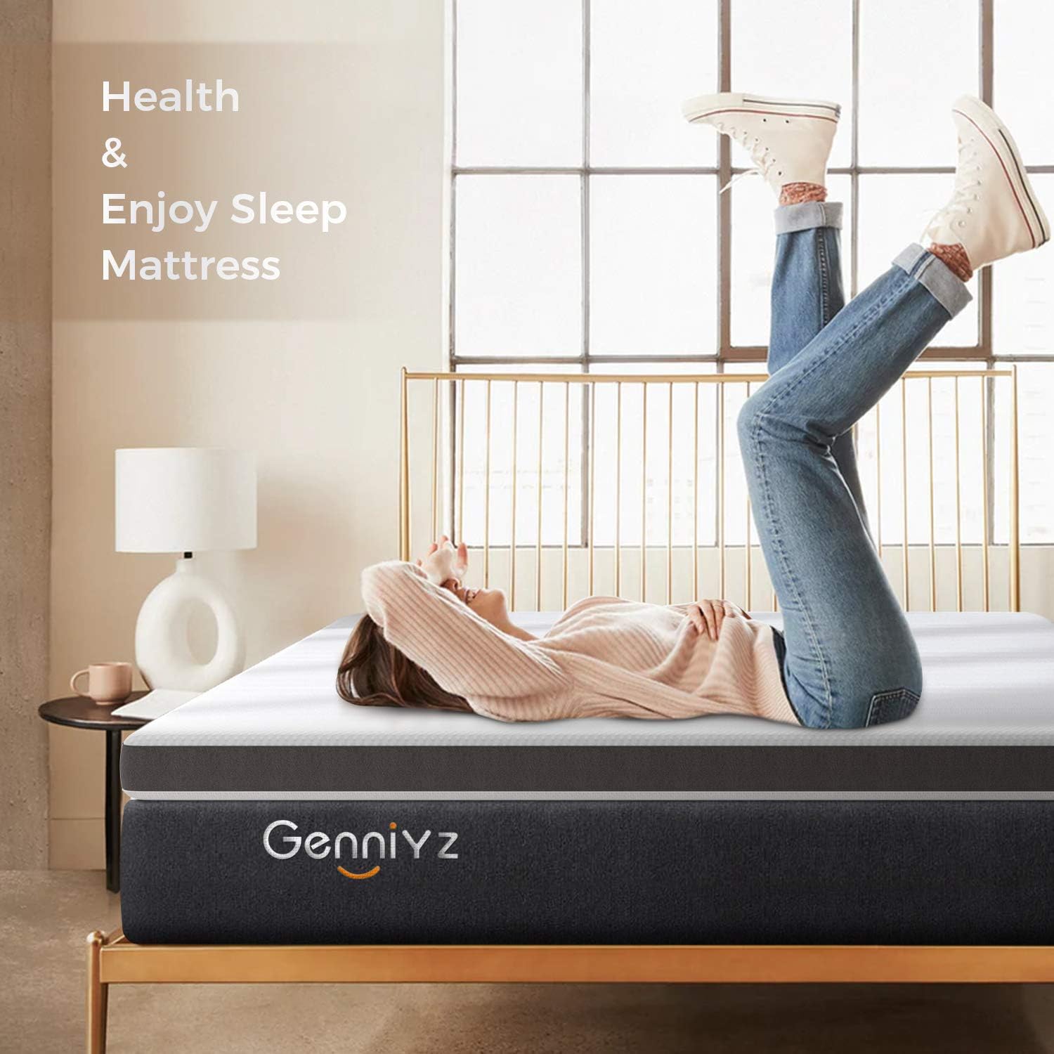 Genniyz 3 Inch Mattress Topper Gel Memory Foam Mattress Pad Full Size Bed Topper: Kitchen & Dining