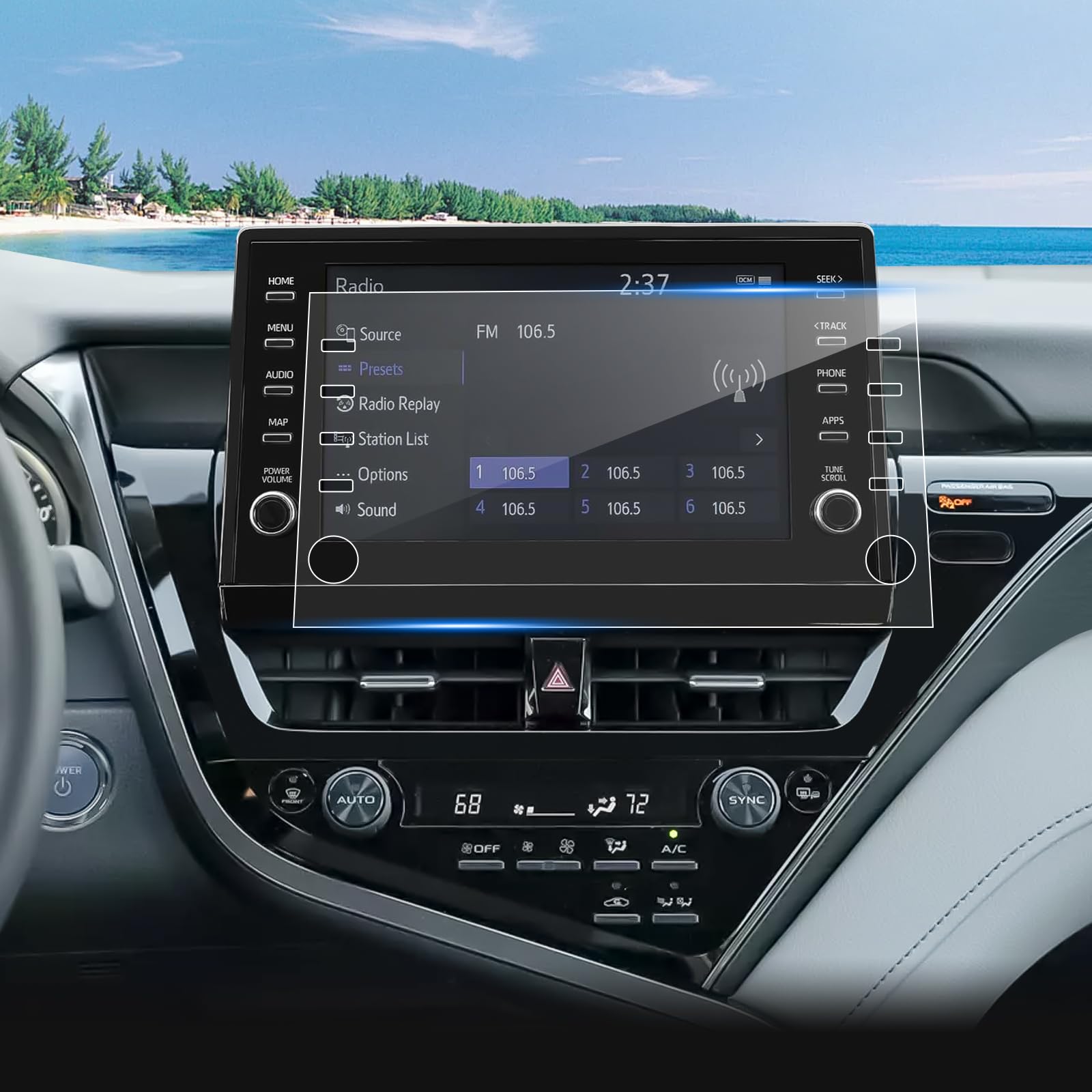 Photo 1 of (2Pack) Coleya 2021 2022 2023 2024 Camry Screen Protector for Toyota Camry (XLE/XSE/LE/SE/TRD) 9-inch Touch Screen, 2023 2024 Camry Hybrid Accessories High Clarity (Product Dimensions 10.46"L*5.66"W)