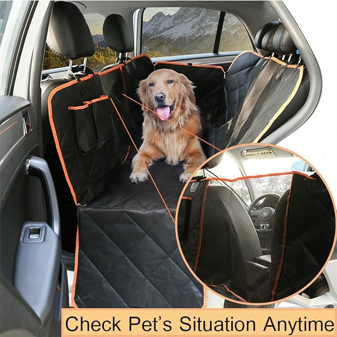 Dog Car Cover Zippered Flaps 【Car Door Cover】 Large Dog Car Seat Cover