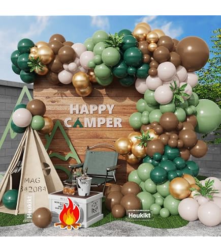 141-Piece Forest Balloon Arch Kit – Sage Green, Brown & Nude Balloons For Jungle Safari Boho Party Decor - View #9