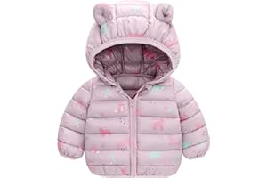 Infant Boy Hoodie Puffer Jacket Cute Dinosaur Cotton Coats Winter Windproof Snowsuits Warm Outerwear