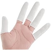 100 Pcs Cotton Finger Cots, Cloth Finger Cots Finger Toe Sleeves Fingertips Protective Cover Thumb Protector Finger Tips Reus