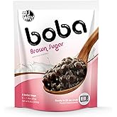 J WAY BOBA NOW Authentic Instant Tapioca Boba Pearls for Milk Tea, Smoothies and Desserts, Brown Sugar Flavor (Ready in Just 