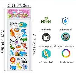 24 Sheets(400+) Animal 3D Puffy Stickers for