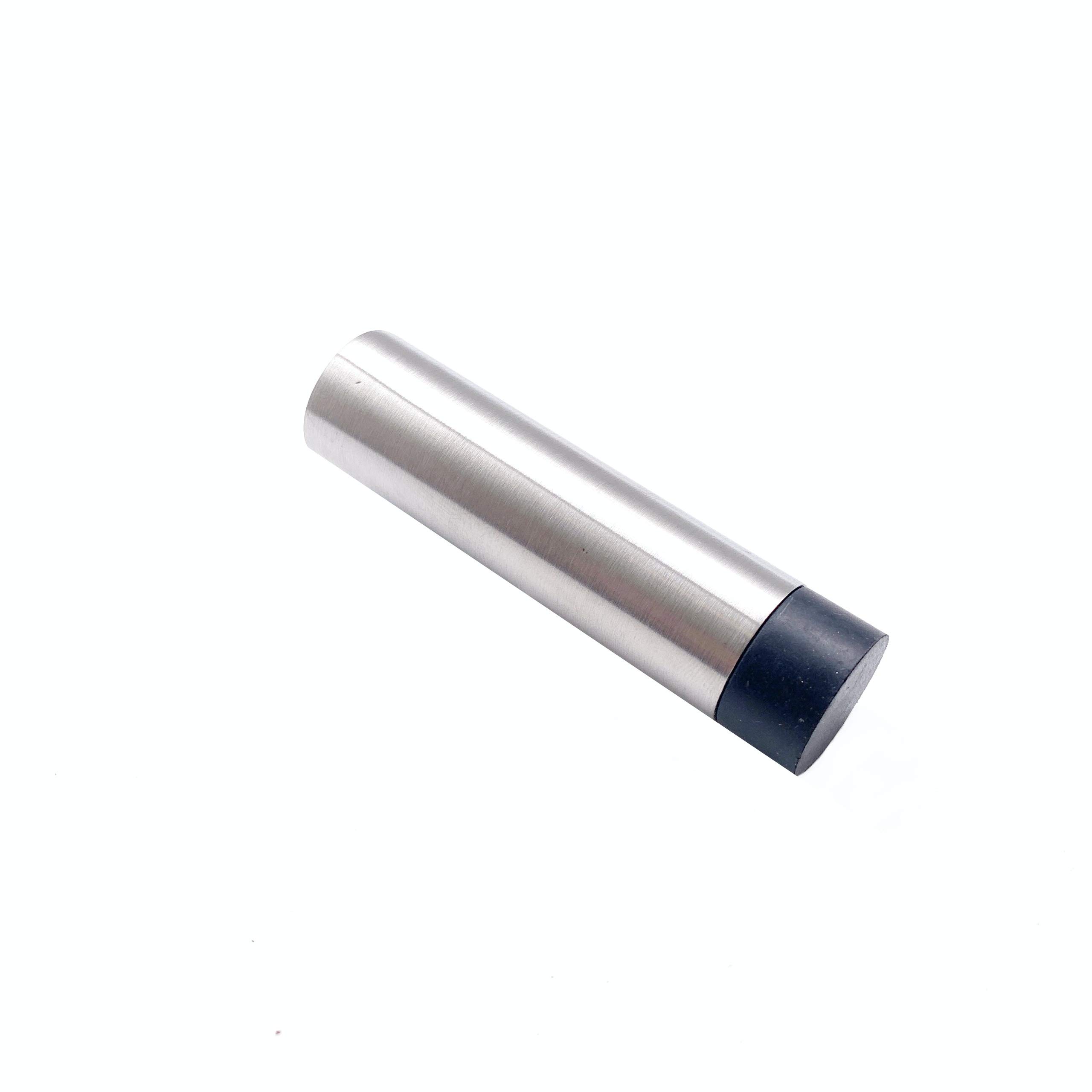 Door Stop Wall or Skirting Mounted Satin Stainless Steel 78mm Projection Concealed Fixing