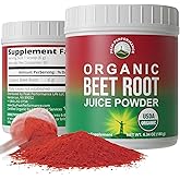 Organic Beet Root Powder - Ultra High Purity Super Food Beets Juice Powder. 100% Pure Nitric Oxide Boosting Beetroot Supplement. Keto, Paleo, Vegan Reds Superfood Rich in Polyphenols