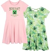 Minecraft Creeper Girls 2 Pack Dresses Toddler to Big Kid Sizes (4T - 14-16)