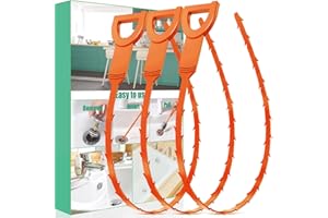 Drain Clog Remover,3 Pack Snake Clog Remover Tool,Drain Cleaner Tool for Sink,Tube Drain Cleaning,Hair Clog Remover
