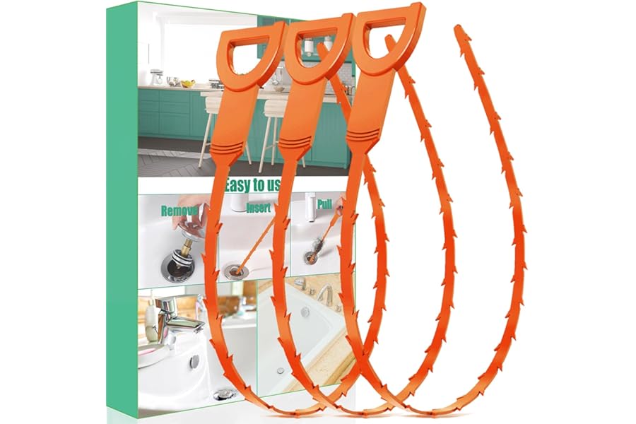ARCTIC EAGLE Drain Snake Hair Drain Clog Remover - 3 Pack Shower Snake Sink Unclogger Tool with Exquisite Packaging