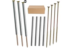 SZDTCF 12 Pcs 7'' Gutter Screws with Metal Sleeves, Rust Resistant Coating Roof Gutter Screws Fasteners for Leak-Proof Downsp