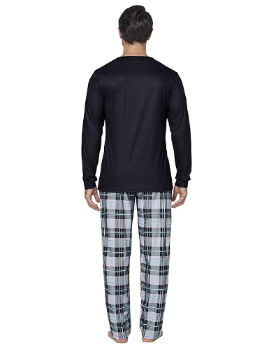 MoFiz Men's Modal Pajama Set - 2 Piece Sleepwear With Short Sleeve Shirt & Pants