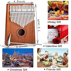Everjoys Kalimba Thumb Piano 17 Keys, Professional