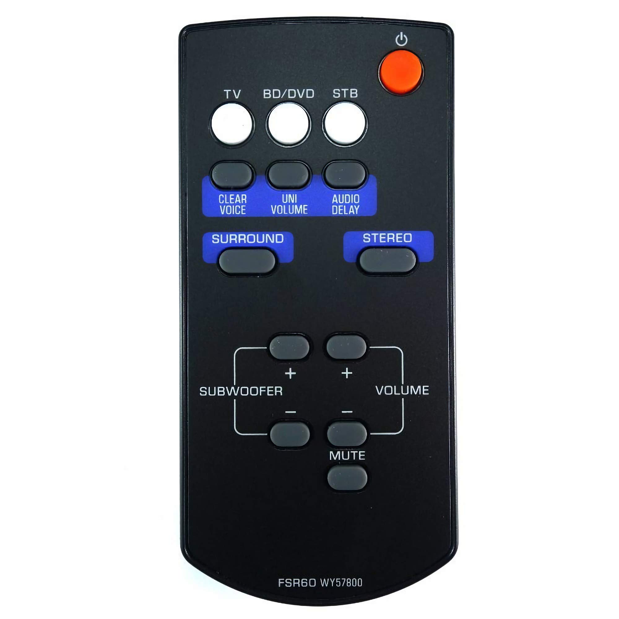 Leankle Remote Controller FSR60, WY57800 for Yamaha Sound Bars ATS-1010, YAS-101