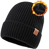 TOP-EX PolarWool™ Oversized 100% Merino Wool Fleece Lining M L XL XXL Beanie Cold Weather Winter Hat Big Head
