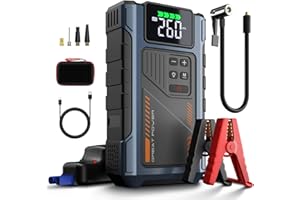 GEENEU Car Battery Charger Jump Starter with Air Compressor, 4500A Jumper Box for Car Battery Portable Booster Jump Pack, 12V Jumpstart Combo 150PSI Tire Inflator Air Pump(Up to 8.5L Gas/7.0L Diesel)