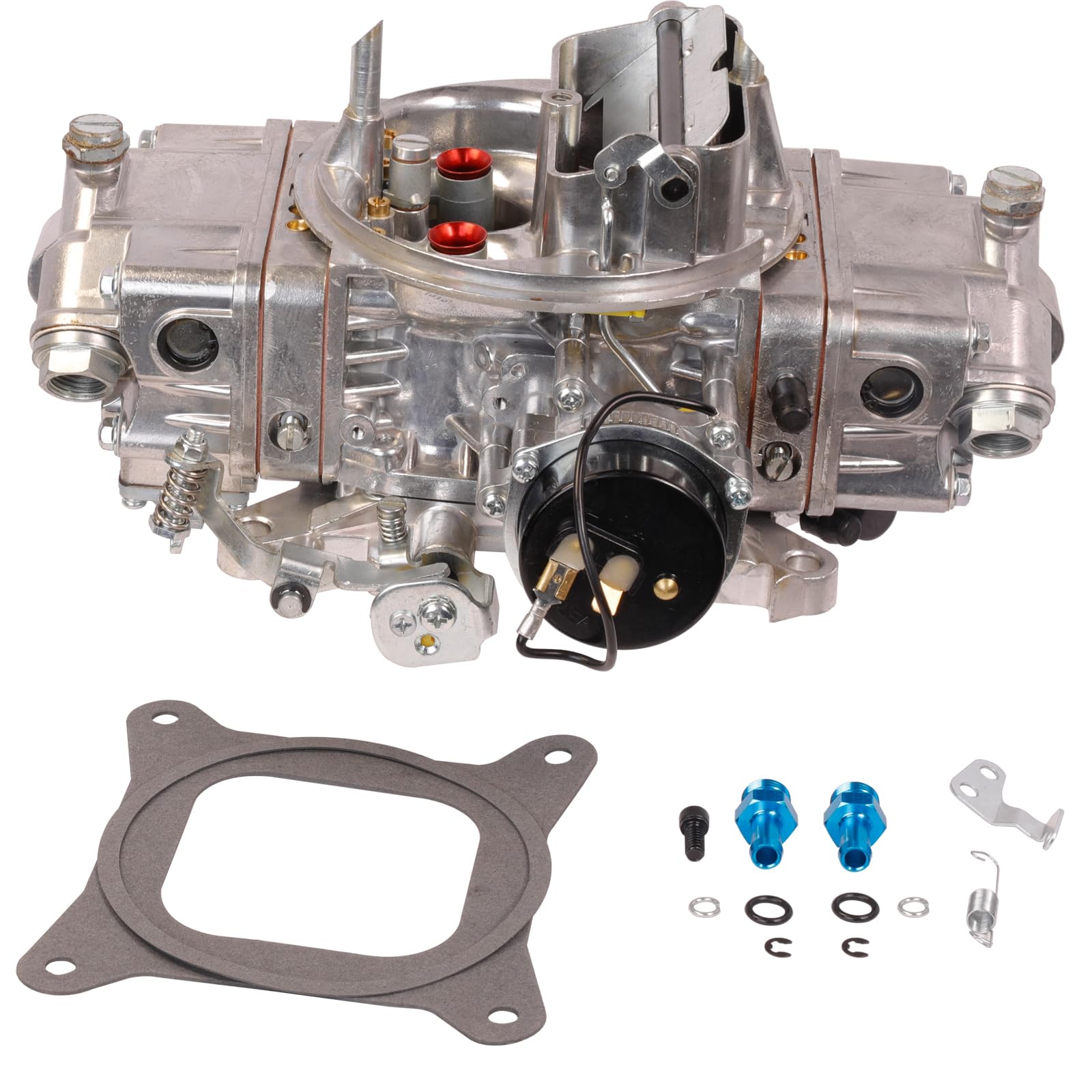 Photo 1 of 4150 Double Pumper Carburetor Electric Choke 650CFM, Mechanical Secondaries, Dual Inlet,Gasoline Replacement For Holley 4150 Double Pumper Carburetor #0-76650BK?#BR-67255 (650CFM)