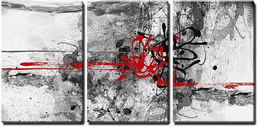 Amazon Com Wall26 3 Piece Canvas Wall Art Highly Detailed Grunge Abstract Textured Collage With Space For Your Text Modern Home Art Stretched And Framed Ready To Hang 16 X24 X3