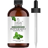 TRATAK ORGANICS Peppermint Essential Oil (Mentha Piperita) - 100% Pure and Natural Oil - Therapeutic Grade with Premium Dropp