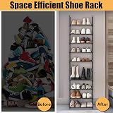 esonstyle 10 Tier Shoe Rack Tall Narrow Space Saving Organizer 46x28x175 cm view 6