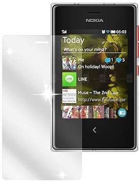 dipos I 2X Schutzfolie klar passend für Nokia Asha 503 Folie Displayschutzfolie