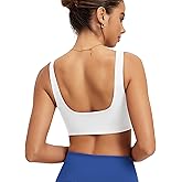 ODODOS Square Neck Sports Bra for Women Wirefree Non Padded Yoga Tank Workout Crop Tops