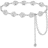 Glamorstar Hollow Flower Belt for Women Waist Chain Belts for Dresses