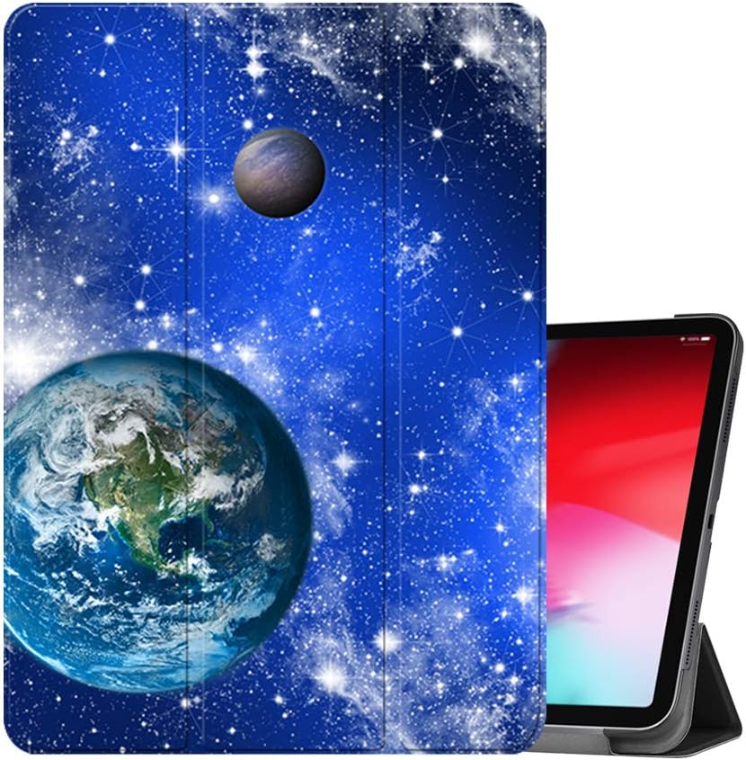 MTAOTAO Magnetic Smart Case for iPad Pro 11 inch 2018, [Support Apple Pencil Charging] Trifold Stand Case with Auto Sleep/Wake, Lightweight PU Leather Cover for New iPad Pro 11" 2018, Cosmic Space
