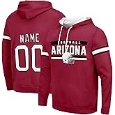 Tuwittut Custom Football Hoodies Personalized with Any Name Number, Game Day Fan Pullover Sweatshirts