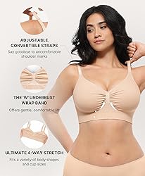 SHAPELLX Wireless Comfy Bra for Womens Seamless Bra