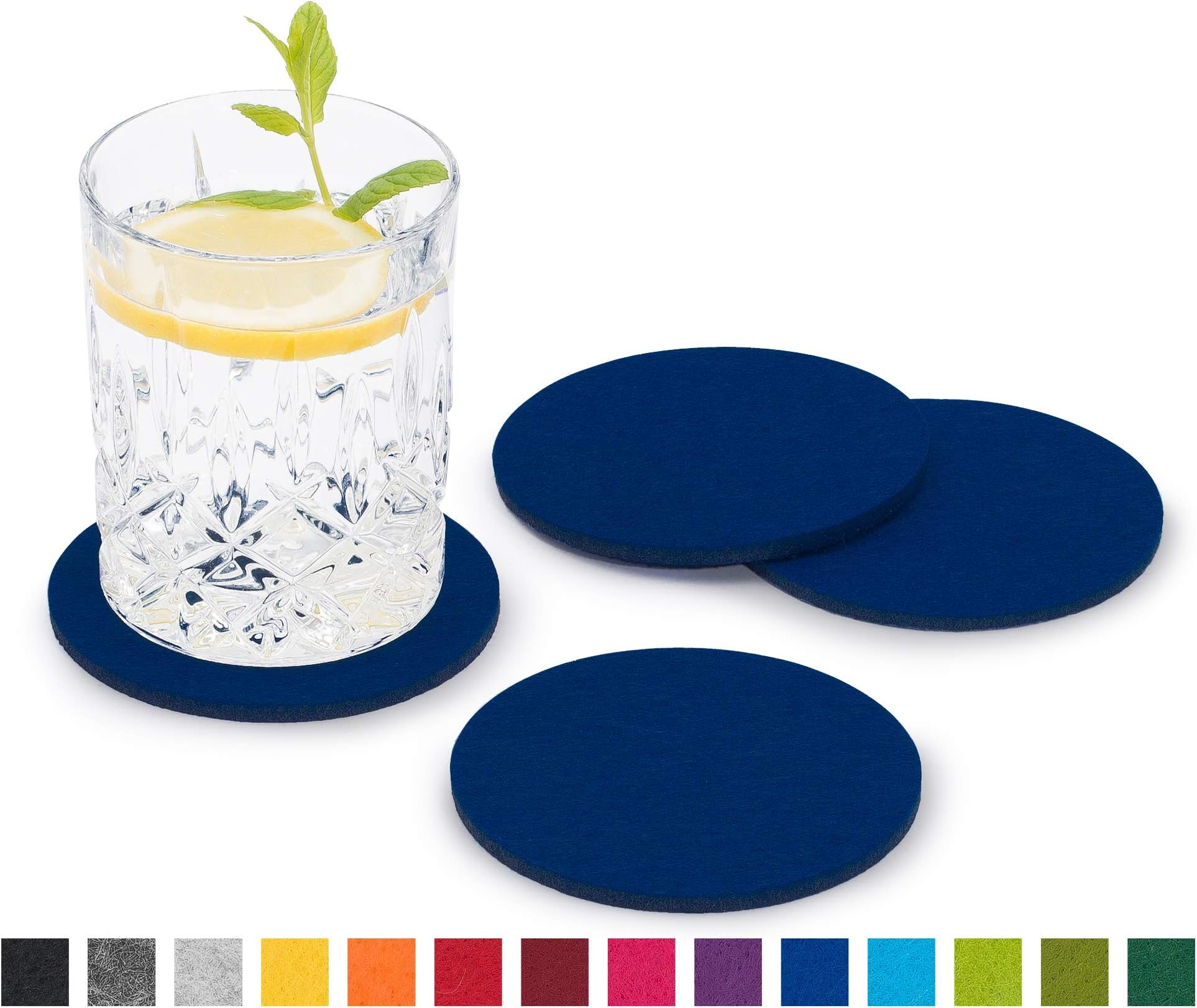 FILU Premium Felt Coasters (Choose from Various Colors and Designs)