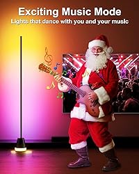 Keepsmile Smart RGB LED Corner Floor Lamp,172 LEDs
