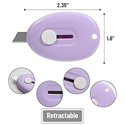 Bates- Mini Retractable Box Cutter, 12 pcs, Pastel