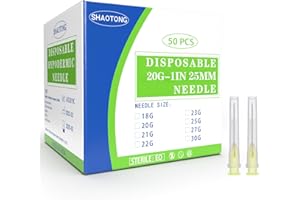 ATSUHUT Disposable needles (20G-1Inch-50Pack)