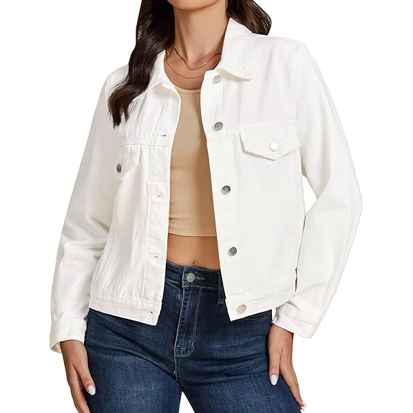 Free People Opal Swing Denim Jacket Bright Ecru LG (Women's