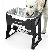 Bobbie &amp; Laxi 14" Elevated Dog Water Bowl, 2.4 Gal Stainless Steel Bowl | Raised Dog Bowl for Large Breed, Metal Dog Feeding Station for Relief Joint Pressure, Easy Clean for Indoor &amp; Outdoor Use