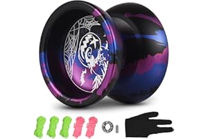 doorslay Dual Purpose Yoyo - Unresponsive Yoyo Professional for Beginners, Alloy Yo yo for Adults ,with Yoyo Glove, Responsive Bearing and 5 Yoyo Strings Kit, for Christmas