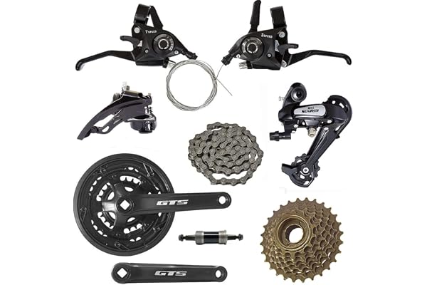 Kit Bicicleta 21 Vel Trocador Marcha Câmbio Catraca Corrente
