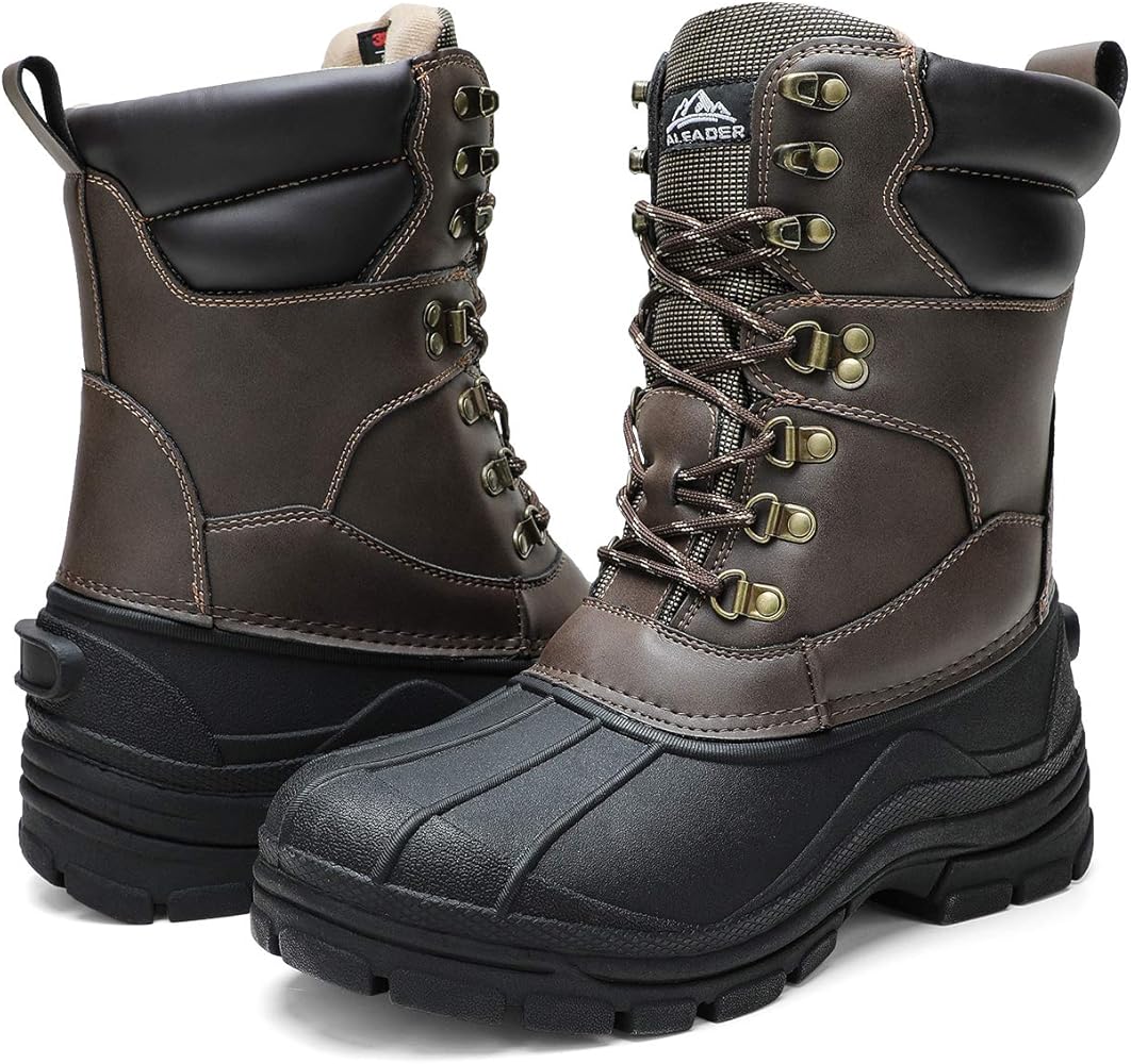 Men's insulated waterproof snow boots Clearance