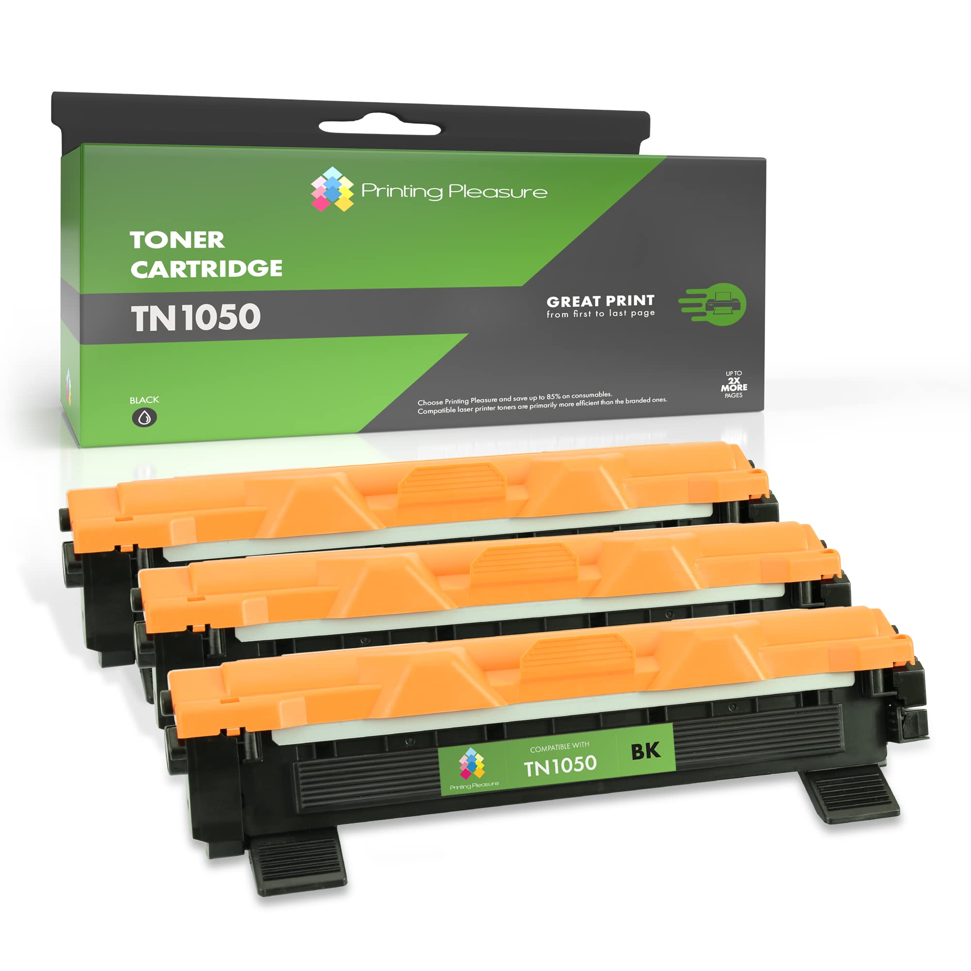 3 Laser Toner Cartridges compatible with Brother DCP-1510, 1510E, 1512, 1512E, 1610W, 1612W, HL-1110, 1110E, 1112, 1112E, 1210W, 1212W, MFC-1810, 1810E, 1910W | TN1050