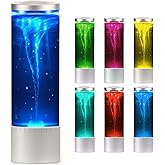 Brewish Tornado Lamp | 7 Color Changing LED Light Glitter Lamps | Hurricane Lamp for Room, Office & Home Decor | Novelty Gifts Night Light | Birthday, Christmas Gifts | Curiosity Vortex Lamps