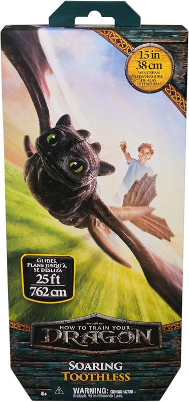 - Figurine Volante Krokmou 38 Cm - Figurine Articulée Krokmou Qui Vole Quand On La Lance - Cadeau Enfant - Jouet Enfant 4 Ans Et + Inspiré Du Film How To Train Your Dragon