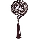 108 Beads Smoky Quartz Mala Necklace for Meditation, Yoga, Prayer, Reiki & Spiritual Healing – Handcrafted 8mm Natural Gemstone Japa Mala for Mindfulness and Spiritual Protection