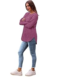 Saloogoe Long Sleeve Shirts for Women Casual Lounge