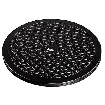 Hama universeller Drehteller (rund, Durchmesser 32 cm, Traglast 80 kg, Drehplatte geeignet für TV, Lautsprecher, Monitore, Dr