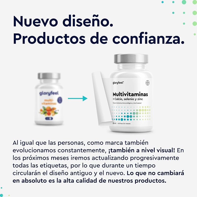 Multivitaminas y Minerales - 450 Comprimidos (Paquete XL) - Todas las Vitaminas A,B,C,D3,E, Calcio, Zinc, Selenio – Multivitaminico Activo Completo para Hombre y Mujer, Perfecto para compartir