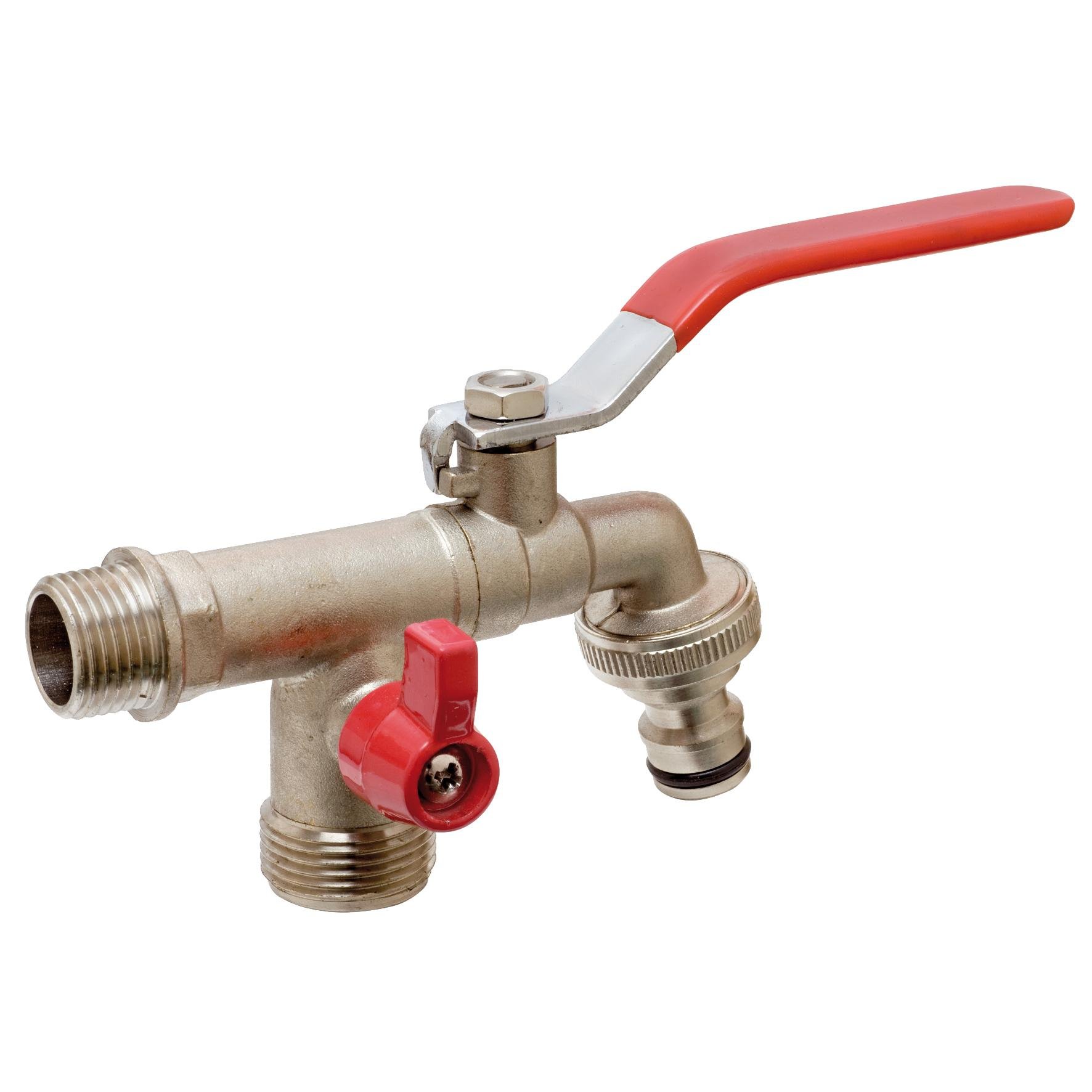 Aqua Control G6354 – Double output garden tap 1/2 – 3/4