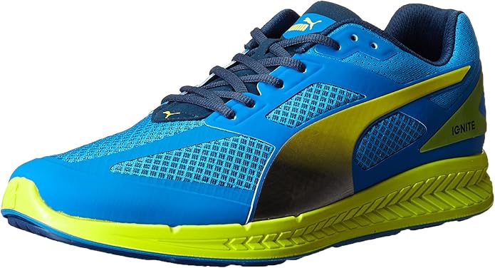 puma men black mesh running shoes