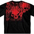 Hot Leathers Black Over The Top Skull Short Sleeve Tee